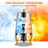 13L 110V Hot Beverage Drink Dispenser, Stainless Steel 95-185 Hot Drinks Dispenser, Coffee Chafer with Faucet For Hotel, Restaurant, Coffee Shop 3.43Gal (Gold view 2
