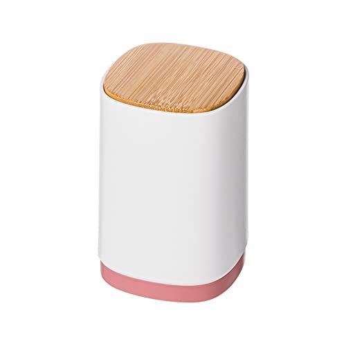 WAOCEO Toothpick Dispenser Thicken Automatic Pop-Up Toothpick Holders Cotton Swabs Dental Floss Storage Box Separate Toothpick Box Toothpick Holder (Color : Pink)