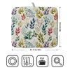 Colorful Leaf Dish Drying Mat - Tropical Leaves Dish Drainer Mats Spring Summer Botanical Dishes Rack Pad for Sink 16x18 In view 2