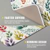 Colorful Leaf Dish Drying Mat - Tropical Leaves Dish Drainer Mats Spring Summer Botanical Dishes Rack Pad for Sink 16x18 In view 3