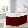 Dorm Bed Skirt Twin XL  56 Inch Tailored Drop, Split Corners, College Dorm Essential, 100% Microfiber Fabric (Burgundy, Twin XL-56) view 3