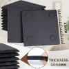 72 Pieces Slate Drink Coasters, GOH DODD 4 Inch Black Coasters Stone Coaster Set, Laser Engraving Blanks with Anti-Scratch Bottom for Home Office Bar Outdoor Housewarming Gifts Wedding Party, Square view 3