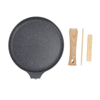 Frying Pan, Coating Aluminium Alloy Integrated Die Casting Breakfast Pan, Frying Pan with Ergonomic Handle, Universal Cookware for Home Kitchen Cooking Omelets Bacon