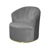 DEZYPZAM Armchair Slipcover, Velvet Swivel Barrel Chair Cover, Stretch Barrel Chair Covers, for Living Room Furniture Protector, Club Chair Slipcover (Grey) view 1