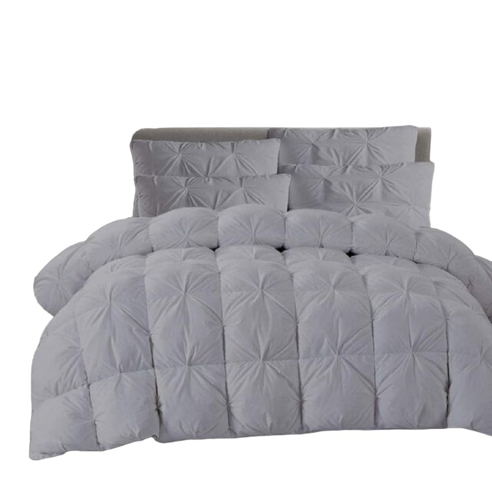 Egyptian CottonComforter Set King Size, Ideal Bedding Gifts for All Occasion, 800 Thread Count 1 pcComforter Set,2pc Pillow Shams_Twin XL-Silver