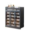 Solid Wood Entryway Shoe Rack, Space-Saver, Dustproof Furniture for Home Living Room, Gray MINGPING (Color : 88x33x100cm Glass Door) view 1