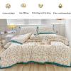 100% Cotton Quilt Core - King Size Lace Soy Fiber Quilt Thickened Warm Spring Autumn Quilt Print Floral Oversized Coverlet(D,200230cm/3.5kg) view 2
