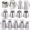 Cake Piping Nozzles Piping Tips Stainless Steel Piping Kits Cake Piping Nozzles Piping Cream Nozzles Set With Confectionery Bag Nozzles Set Unique decoration view 4