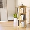 BXKCFYBSQ 3/4 Layer 360 Rotating Bookshelf for Children and Adults Rotating Bookcase CD Storage Rack, Floor-Standing Wooden Bookshelf for Home/Office/Study (Size : 50.5x50.5x97cm) view 2