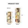 BXKCFYBSQ 3/4 Layer 360 Rotating Bookshelf for Children and Adults Rotating Bookcase CD Storage Rack, Floor-Standing Wooden Bookshelf for Home/Office/Study (Size : 50.5x50.5x97cm) view 3