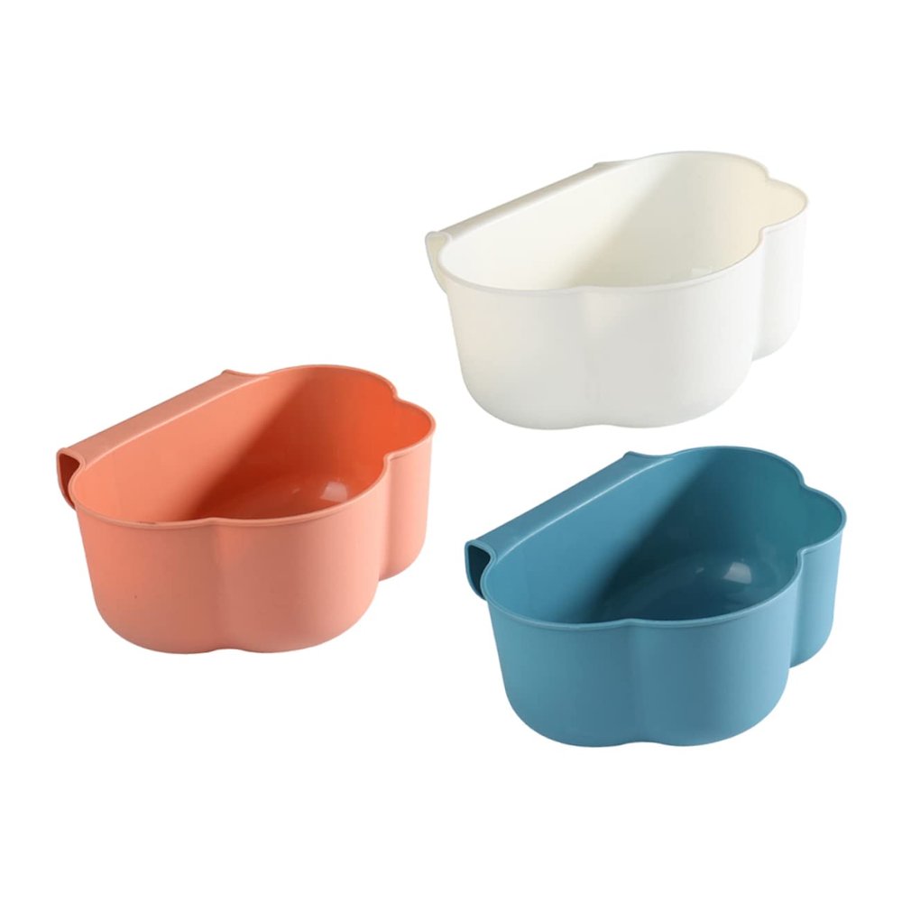 Amosfun 3pcs Hanging Kitchen Trash Can Space-Saving Under Sink Garbage Bin for Food Waste Portable Design for Home and Car Use