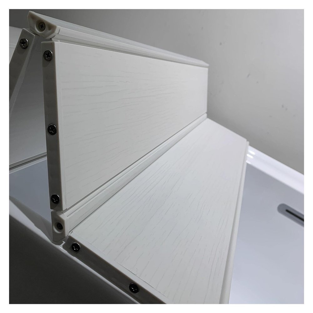 Bathtub Tray Dust-Proof Bathtub Cover PVC Bathtub Tray Shutter Bath Lid, Dust-Proof Cover Insulation Cover Bath Shelf for Spa, Bathroom & Shower, 1.2cm Thickness Multifunctional (Color : White, Size
