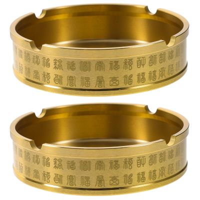 2pcs Ashtray Coffee Table Decorations Desktop Decor Outdoor Home Decor Dining Table Centerpieces Ash Holder Metal Trays Ash Tray Office Concise