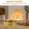 2pcs Ashtray Coffee Table Decorations Desktop Decor Outdoor Home Decor Dining Table Centerpieces Ash Holder Metal Trays Ash Tray Office Concise view 3