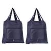 Ciieeo 2pcs Portable Oxford Shopping Tote Bags Grocery Storage Pouches for Beach Travel and Everyday Use view 1