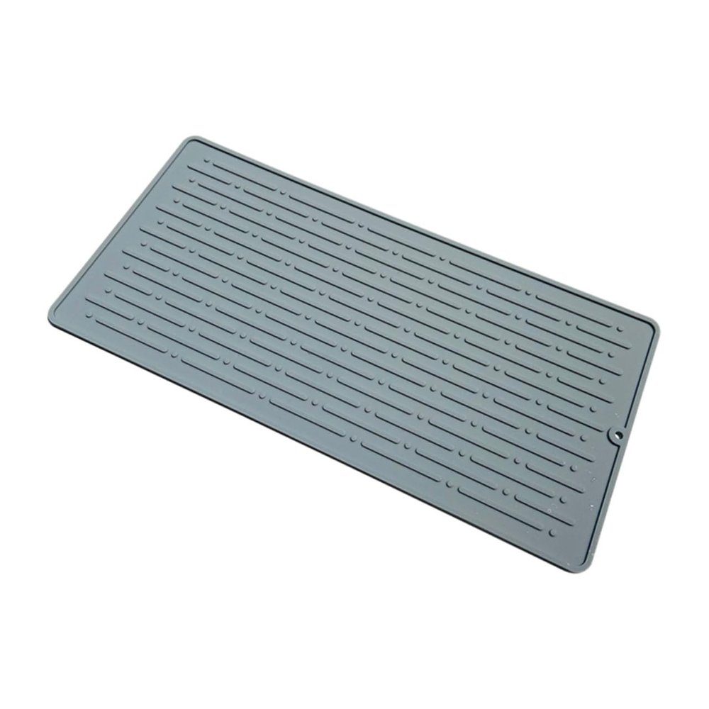 Ciieeo 2pcs Dish Mat for Kitchen Heat Insulation Draining Pad Grey Versatile Drain Mat for Quick Drying Dishes Space-saving Storage for Sink and Countertop