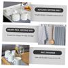 Ciieeo 2pcs Dish Mat for Kitchen Heat Insulation Draining Pad Grey Versatile Drain Mat for Quick Drying Dishes Space-saving Storage for Sink and Countertop view 2