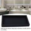 Countertop and Vanity Tray, Silicone Storage Tray Flexible Silicone Soap Tray for Kitchen Shatterproof Soap Dispenser Countertop Sink Vanity Tray for Bathroom Counter Perfume (Marbling Black) view 2