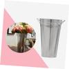ABOOFAN 2pcs Galvanized Metal Flower Pot Buckets for Crafts and Floral Arrangements for Weddings Parties and Home Decor Tinplate Design view 3