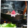 MAGICLULU 4pcs Stainless Steel Spoon Rest Clip - Pot Holder -scald Rubber Kitchen Gadget for Spatulas and Utensils Compact Red Design view 4