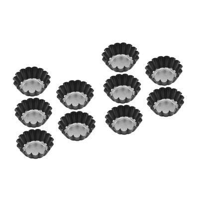 Ciieeo 10pcs Egg Tart Molds Tart Pans Non-stick Baking Cups Reusable Muffin Cups for Easy Baking Homemade Desserts