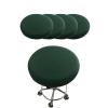 KaDdu 4-Pack Printed Round Bar Stool Cushion Covers, Anti-Slip Bar Stool Seat Covers with Elastic Strap 9-13in Emerald view 1