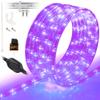WYZworks 576LEDs 50ft LED Outside Rope Lights, Outdoor ETL Certified Waterproof Permanent 360 Degree Light Emitting, Flexible Tube, Connectable, Christmas Palm Tree Exterior Landscape, Purple view 1