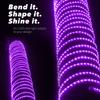 WYZworks 576LEDs 50ft LED Outside Rope Lights, Outdoor ETL Certified Waterproof Permanent 360 Degree Light Emitting, Flexible Tube, Connectable, Christmas Palm Tree Exterior Landscape, Purple view 4