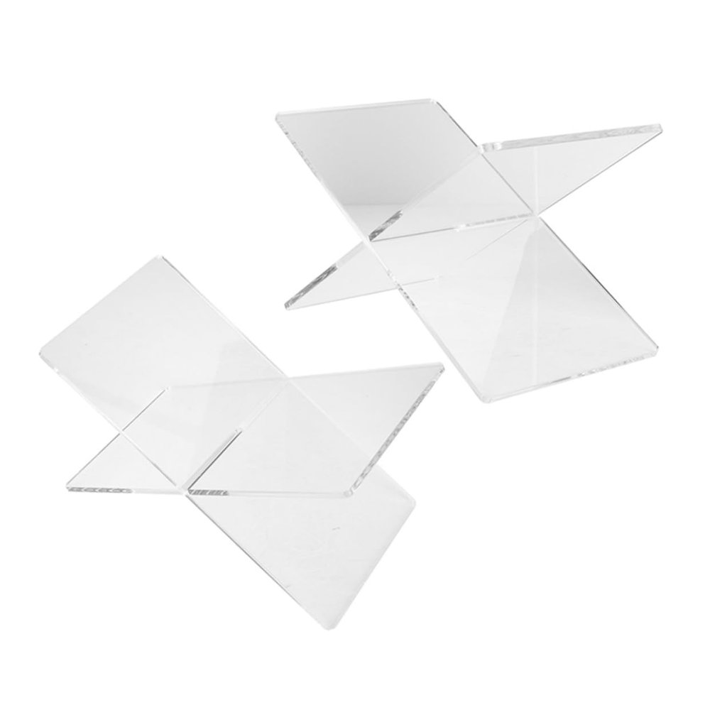 LIFKOME 2pcs Bookshelf Bracket Acrylic Book Holder Multi-Functional Book Display Rack for Home Library Office