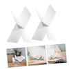 LIFKOME 2pcs Bookshelf Bracket Acrylic Book Holder Multi-Functional Book Display Rack for Home Library Office view 2