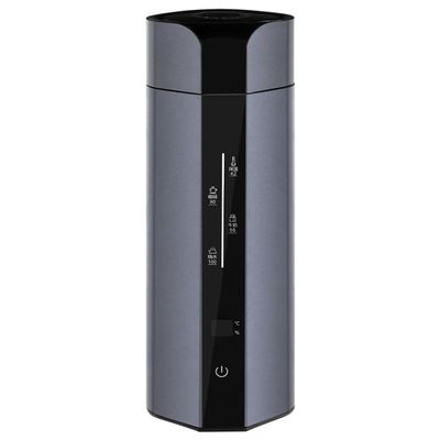 DAUTAI 350 ML Portable Travel Electric Kettle, Personal Hot Water Boiler 304 Stainless Steel, Four-Speed Temperature Control, Electric Water Kettle,Gray