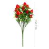 Amosfun Artificial Strawberry Branch Decor 15 Pcs Faux Strawberry Stems with PVC for Home Kitchen Wedding Party Decoration 10.62X8.26X1.77 Inches Each view 3