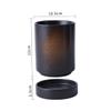 Ciieeo Ceramic Chopsticks Holder with Drain Kitchen Utensil Organizer for Spoons and Forks Stylish Black Design for Home and Restaurant Use Housewarming view 3