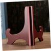 Ciieeo 2pcs Dark Red Wooden Photo Frame Holder Retro Plate Bracket for Desktop Display Modern Minimalist Design for Photos Books and Decorative Plates for Home view 2