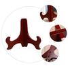 Ciieeo 2pcs Dark Red Wooden Photo Frame Holder Retro Plate Bracket for Desktop Display Modern Minimalist Design for Photos Books and Decorative Plates for Home view 4
