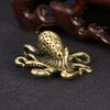 Amosfun Brass Octopus Figurine Vintage Style Desktop Decor for Home Office and Stable Small Ornament Unique Nautical Ocean view 2