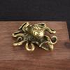 Amosfun Brass Octopus Figurine Vintage Style Desktop Decor for Home Office and Stable Small Ornament Unique Nautical Ocean view 4