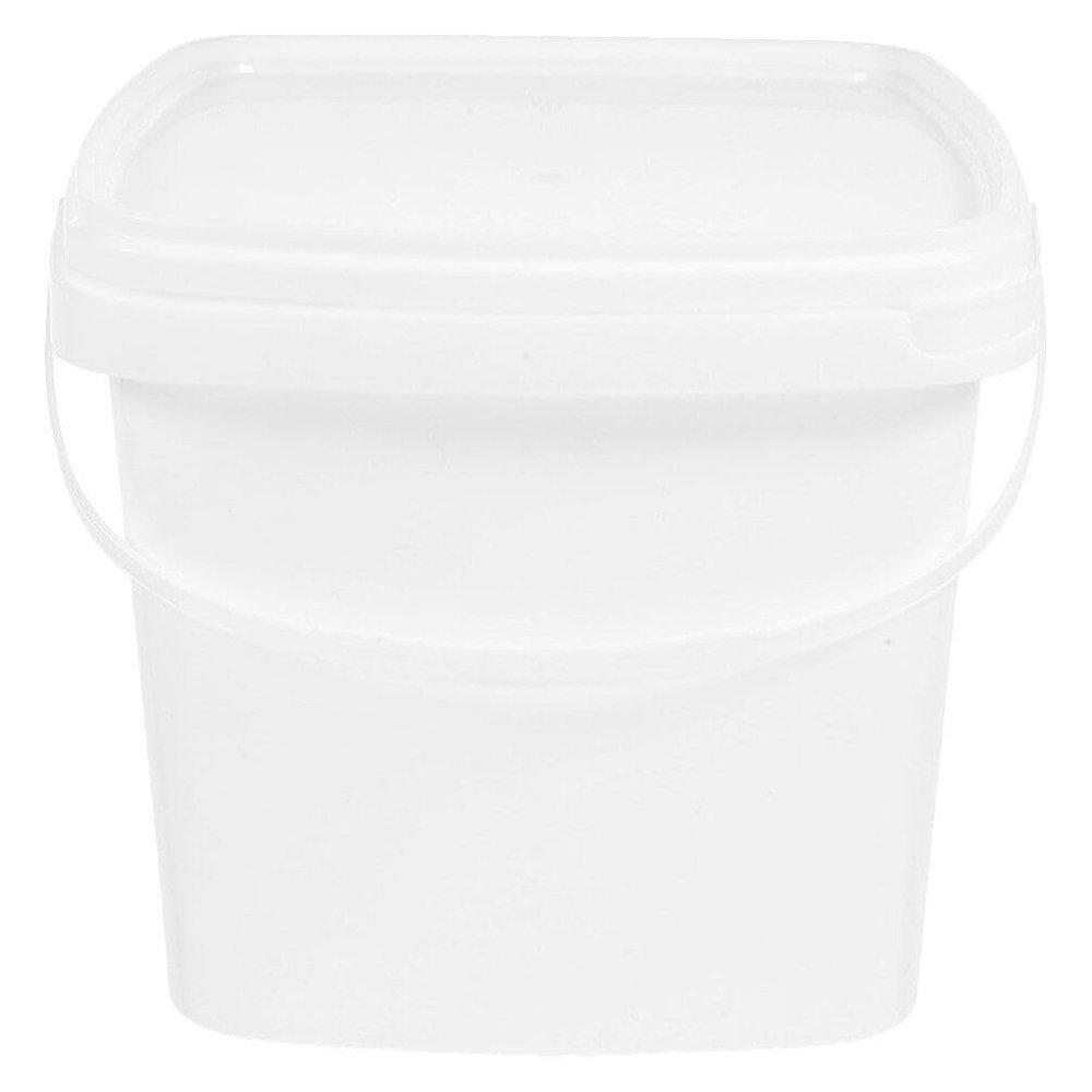 Holibanna Plastic Bucket with Lid and Handle 3L Square Water Container Portable Food Storage Pail for Camping Picnic and Outdoor Use