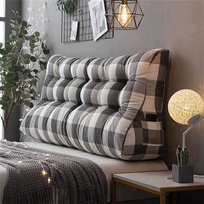 MGEMJMJ Large Ergonomics Backrest Wedge Headboard Cushion Reading Pillow Bed Back Support for Sitting Up in Bed Bolster(Size:55x30x60cm,Color:B)