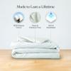 Baloo 60"x80" Cotton Duvet Cover for 15lb/20lb Weighted Blanket White Weighted Blanket Cover with 8 Ties Soft Premium  Breathable 100% Cotton & Removable Zipper Closure Duvet Cover Full/Queen Size view 3