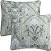 VCNY Home - Full/Queen Quilt Set, Pinsonic Bedding with Matching Pillow Shams, Dorm Room Essentials, Super Soft Home Decor (Province Green, 3-Piece) view 2