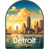 Detroit Michigan Design B Souvenir Die Cut Decorative Flat Magnet 2-Inch view 1