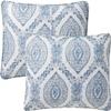 VCNY Home - King Quilt Set, Pinsonic Bedding with Matching Pillow Shams, Dorm Room Essentials, Super Soft Home Decor (Sea Damask Blue, 3-Piece) view 2