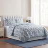 VCNY Home - King Quilt Set, Pinsonic Bedding with Matching Pillow Shams, Dorm Room Essentials, Super Soft Home Decor (Sea Damask Blue, 3-Piece) view 4