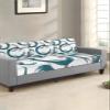 Geometric Teal Stretch Couch Sofa Cushion Covers,Sectional/Individual/L/T Shape Sofa Couch Slipcover Furniture Slip Cover with Elastic Bottom,Modern Abstract Painting Circles Gray L Size 1-PC view 2