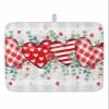 Valentine's Day Dish Drying Mat for Kitchen Counter, Absorbent Reversible Dish Drainer Rack Mats for Coffee Bar Mats 16''x18'' 1 PCS Valentines Love Leaves Buffalo Plaid view 1