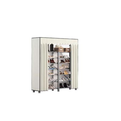 WAOCEO Shoe Rack Installation-Free Folding Shoe Rack Simple Household Doorway Dustproof Indoor Multilayer Storage Shoe Cabinet Shoe Storage Shelf (Size : Small)