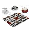 Valentine's Day Dish Drying Mat for Kitchen Counter, Absorbent Reversible Dish Drainer Rack Mats for Coffee Bar Mats 16''x18'' 1 PCS Black Stripes Leopard Plaid Hearts view 2