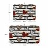 Valentine's Day Dish Drying Mat for Kitchen Counter, Absorbent Reversible Dish Drainer Rack Mats for Coffee Bar Mats 16''x18'' 1 PCS Black Stripes Leopard Plaid Hearts view 3