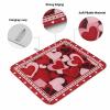 Valentine's Day Dish Drying Mat for Kitchen Counter, Absorbent Reversible Dish Drainer Rack Mats for Coffee Bar Mats 18''x24'' 2 PCS Valentine Red Love Romantic Heart view 2